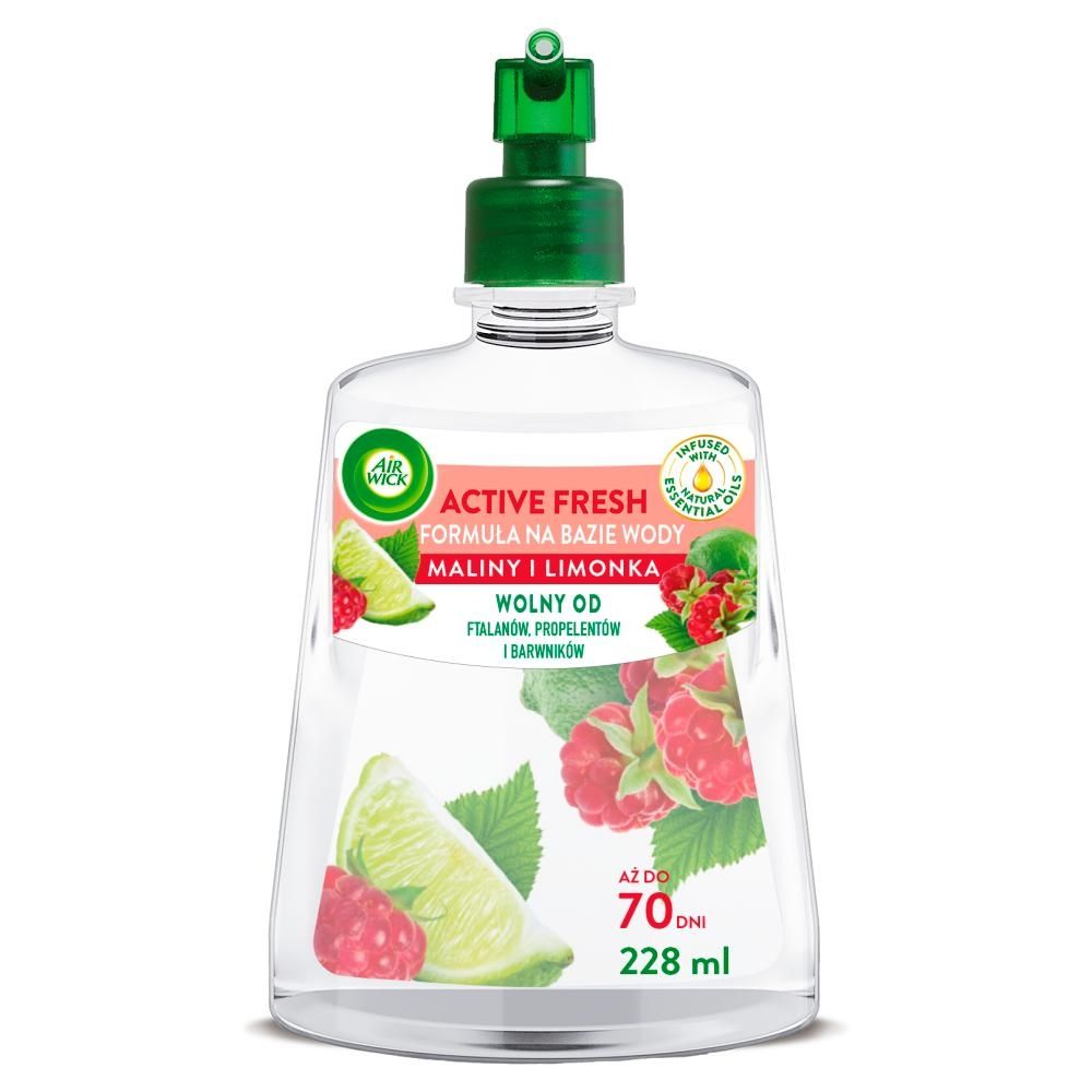 Air Wick Active Fresh Automatyczny odświeżacz powietrza wkład malina i limonka 228 ml