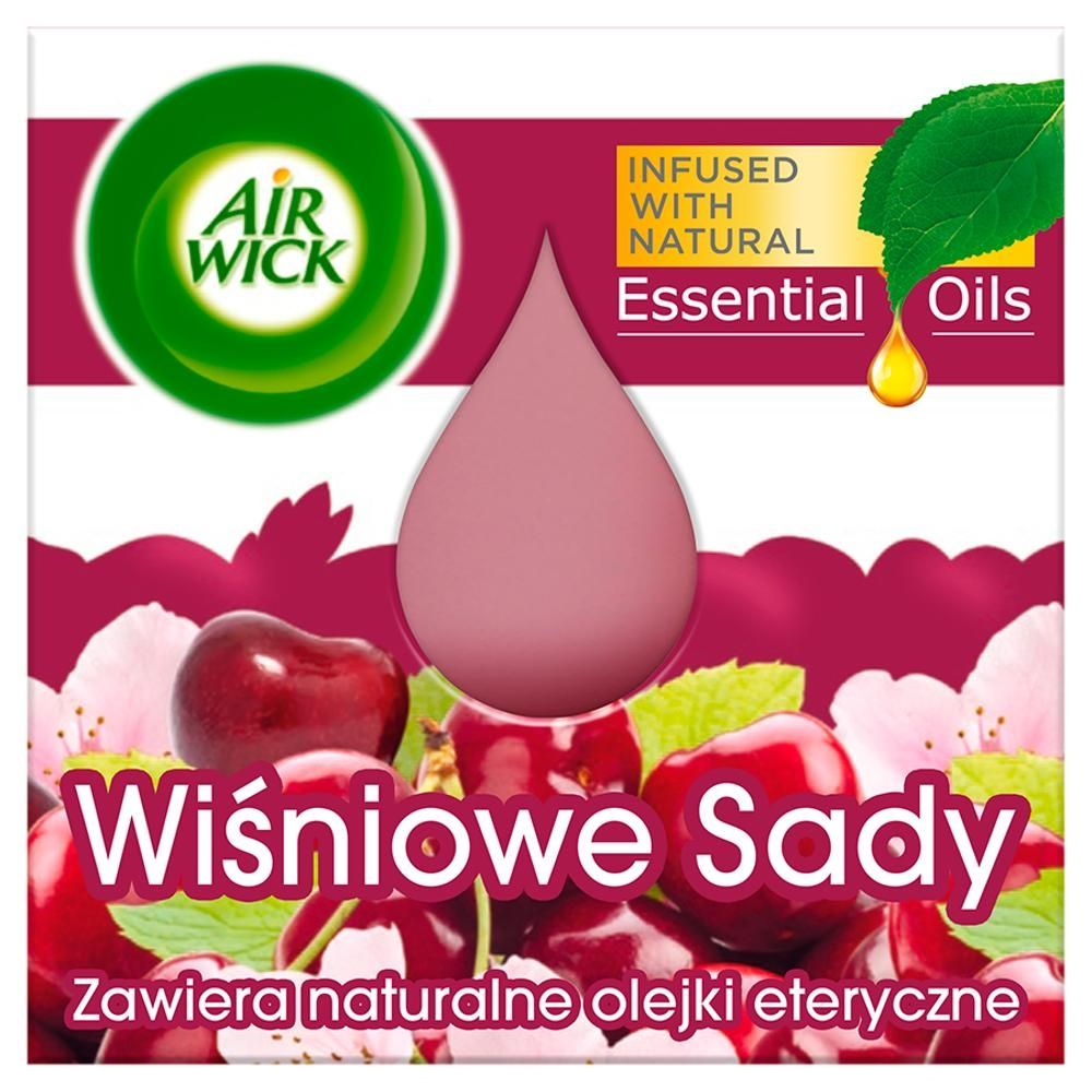 Air Wick Essential Oils Świeczka o zapachu wiśniowe sady 105 g