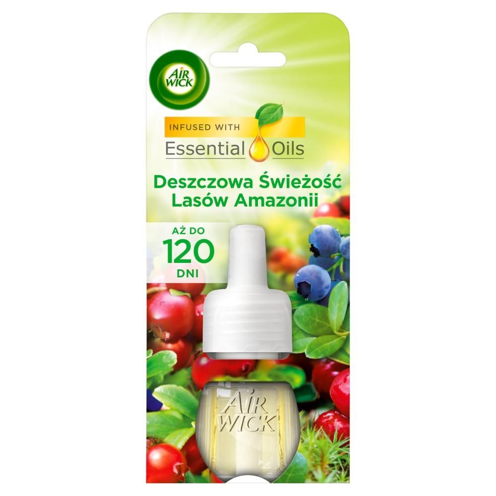 Air Wick Essential Oils Wkład do elektrycznego odświeżacza deszczowa świeżość lasów Amazonii 19 ml