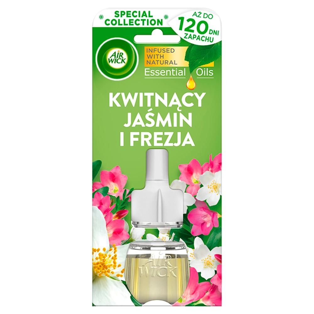 Air Wick Essential Oils Wkład do elektrycznego odświeżacza kwitnący jaśmin i frezja 19 ml