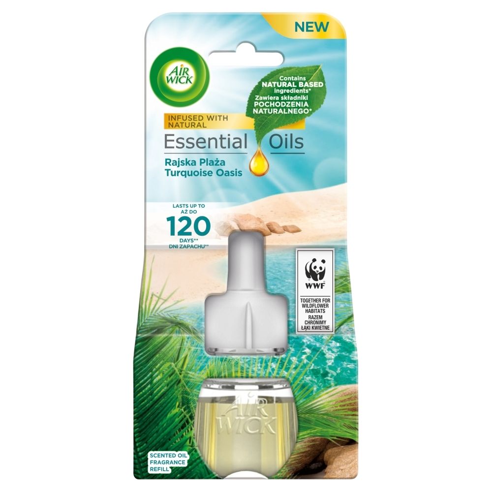 Air Wick Essential Oils Wkład do elektrycznego odświeżacza rajska plaża 19 ml