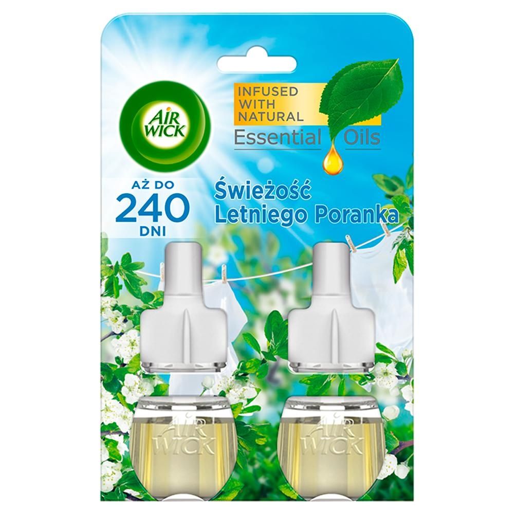 Air Wick Essential Oils Wkład do elektrycznego odświeżacza świeżość letniego poranka 2 x 19 ml