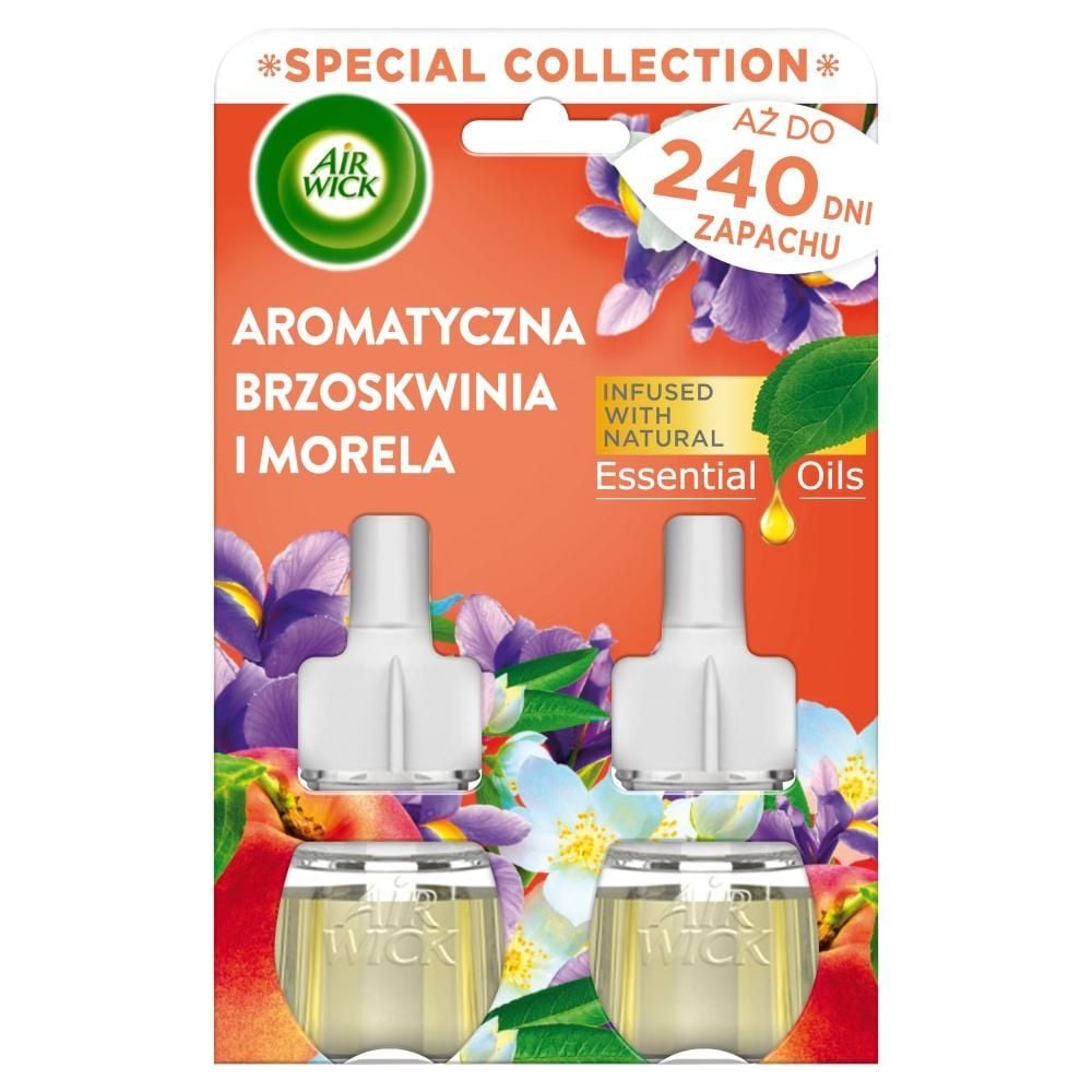 Air Wick Essential Oils Wkład zapachowy aromatyczna brzoskwinia i morela 2 x 19 ml