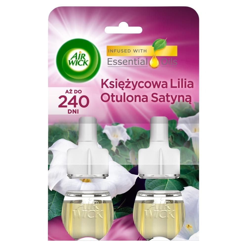 Air Wick Essential Oils Wkład zapachowy księżycowa lilia otulona satyną 2 x 19 ml