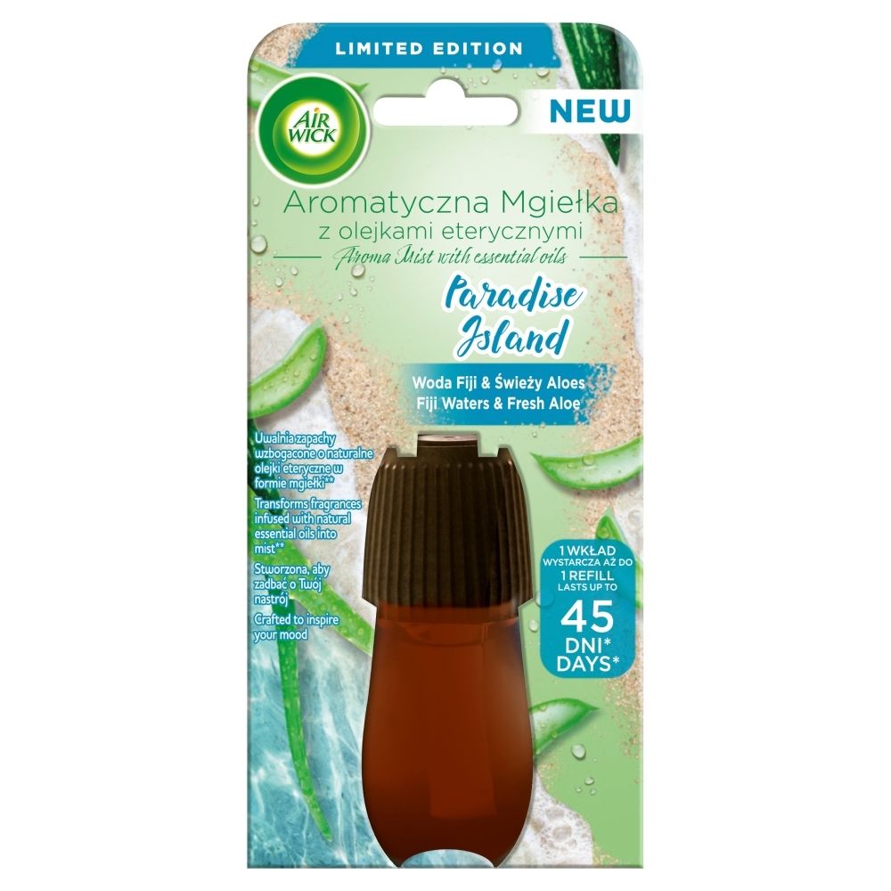 Air Wick Paradise Island Aromatyczna mgiełka z olejkami eterycznymi woda Fiji & świeży aloes 20 ml