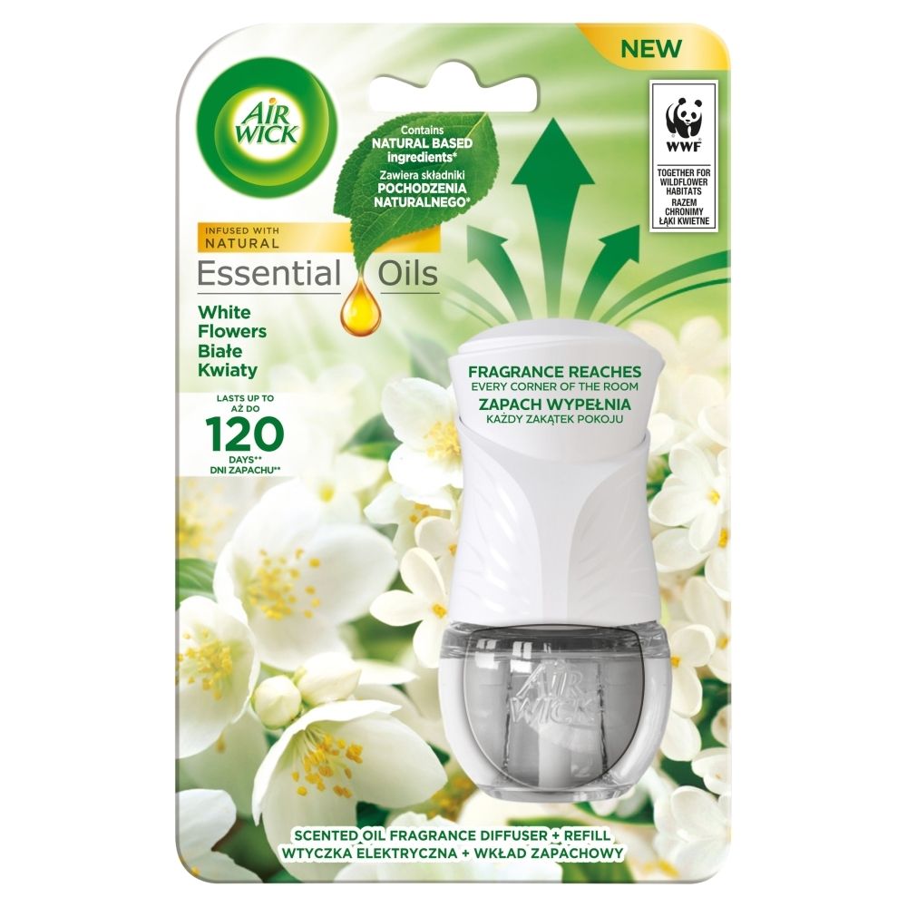 AIR WICK, Active Fresh , automatyczny odświeżacz powietrza o zapachu  białych kwiatów, 228 ml