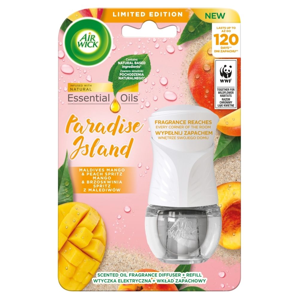 Air Wick Wtyczka elektryczna i wkład zapachowy mango & brzoskwinia Spritz z Malediwów 19 ml