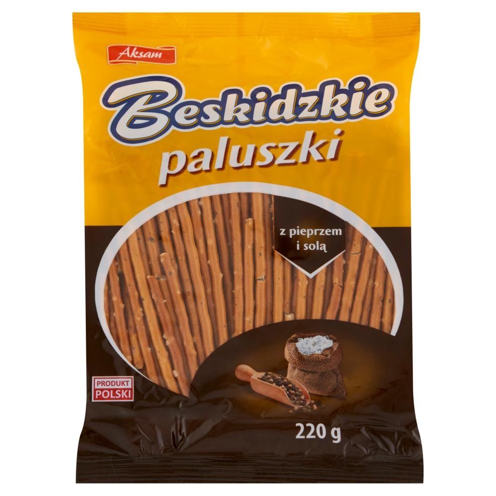 Aksam Beskidzkie Paluszki z pieprzem i solą 220 g