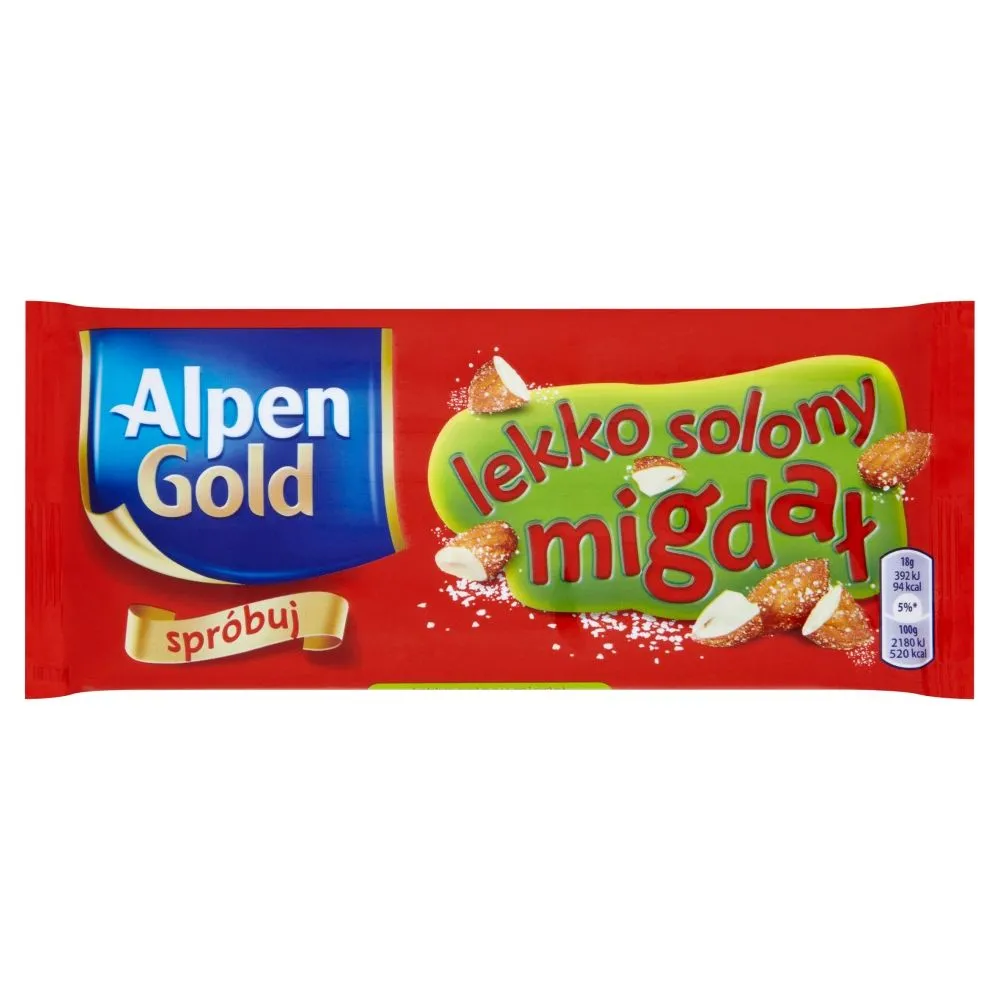 Alpen Gold Lekko solony migdał Czekolada 90 g