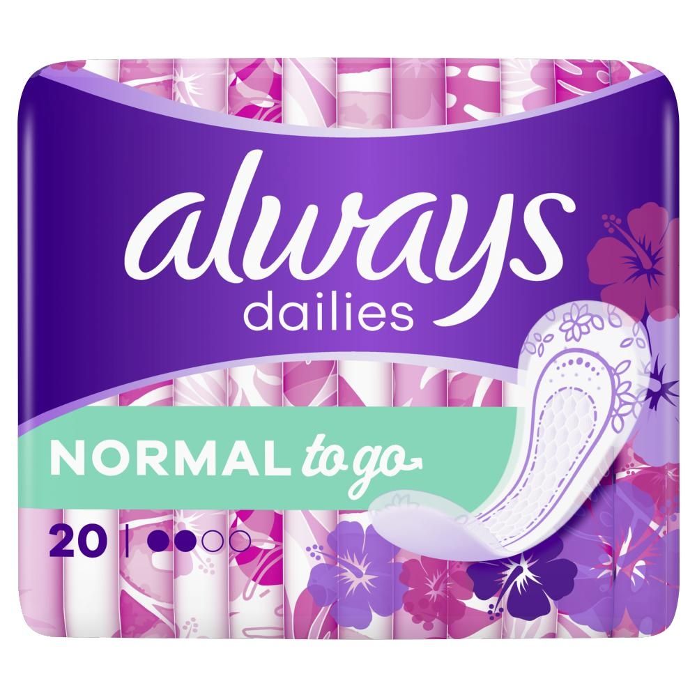 Always Dailies Normal To Go  Wkładki higieniczne, 20 sztuk