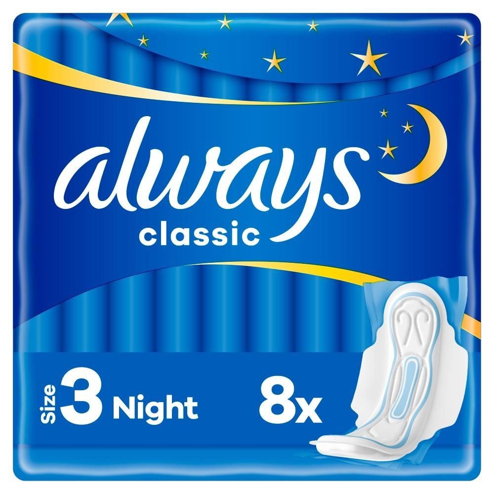 Always Podpaski ze skrzydełkami Classic Night (rozmiar 3) x8