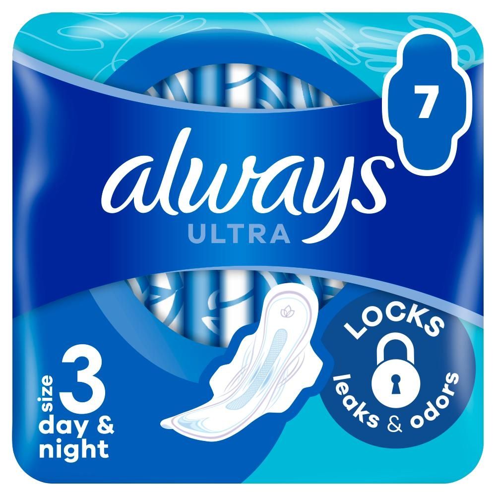 Always Ultra Day & Night (Rozmiar 3) Podpaski Ze skrzydełkami 7 sztuk