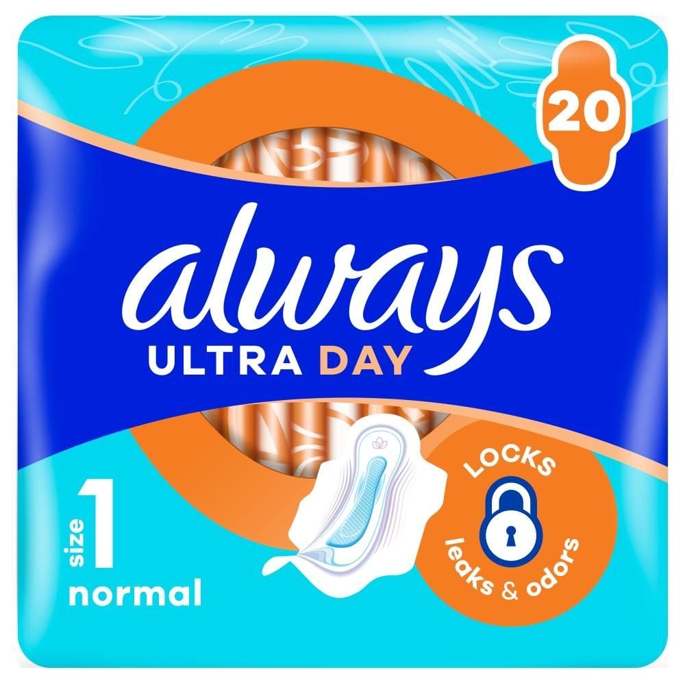 Always Ultra Day Normal (rozmiar 1) Podpaski Ze skrzydełkami 20 sztuk