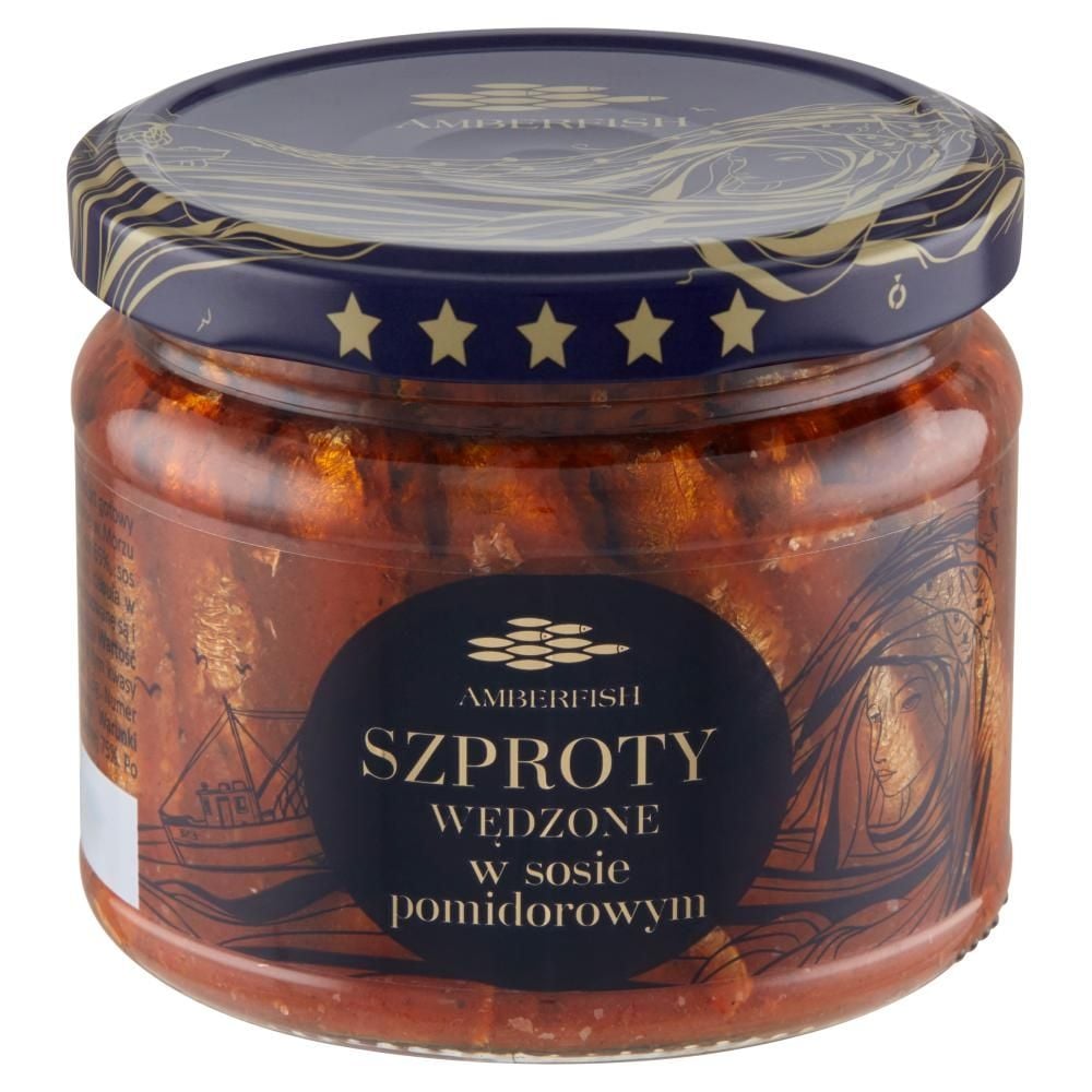 Amberfish Szproty wędzone w sosie pomidorowym 280 g