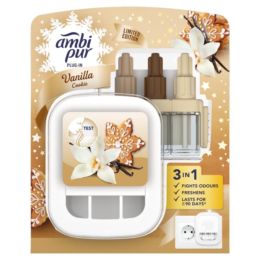 Ambi Pur 3Volution Vanilla Cookie Elektryczny odświeżacz powietrza zestaw startowy, 20ml