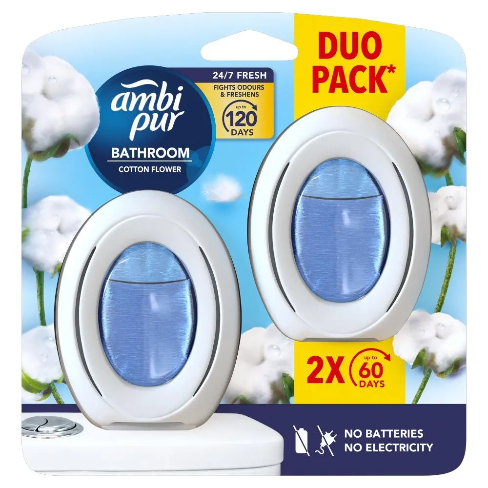 Ambi Pur Łazienka Cotton Fresh Odświeżacz powietrza 2 X