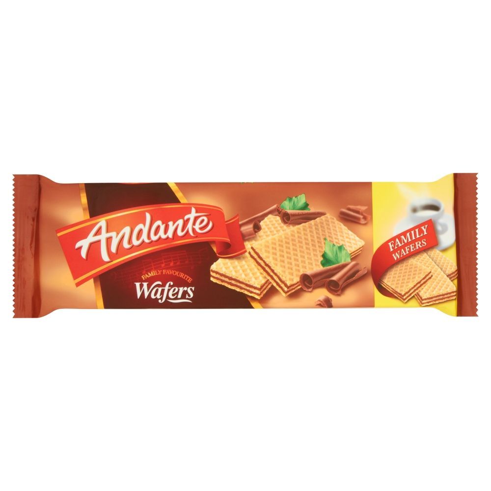 Andante Wafle przekładane nadzieniem o smaku kakaowo-czekoladowym 130 g