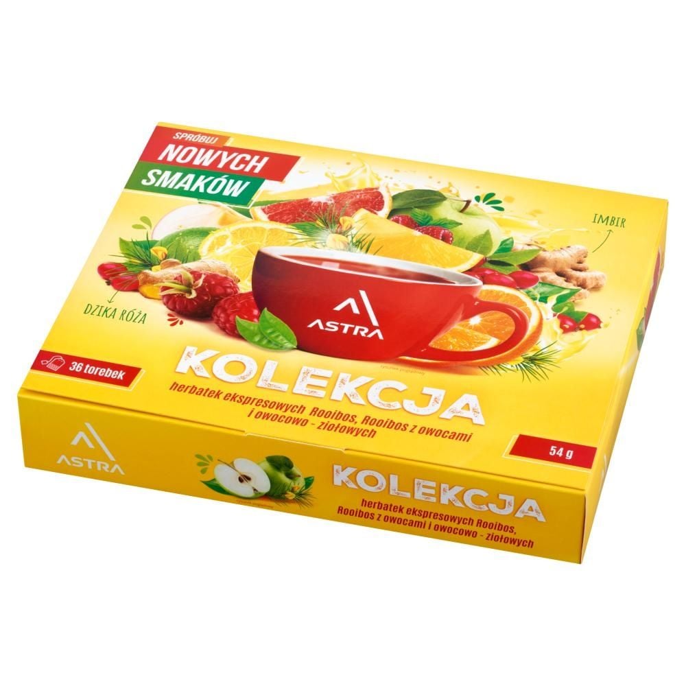 Astra Kolekcja herbatek ekspresowych rooibos rooibos z owocami i owocowo-ziołowych 54 g (36 x 1,5 g)