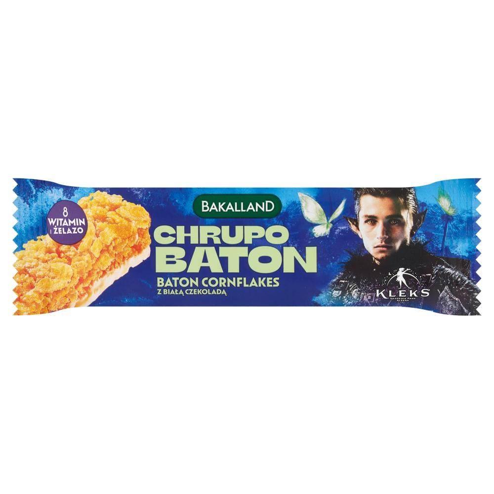 Bakalland Chrupo Baton cornflakes z białą czekoladą 25 g