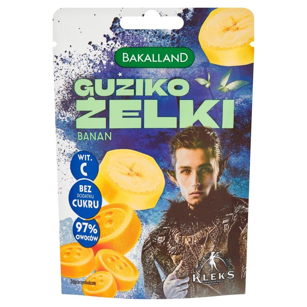 Bakalland Guziko Żelki banan 34 g