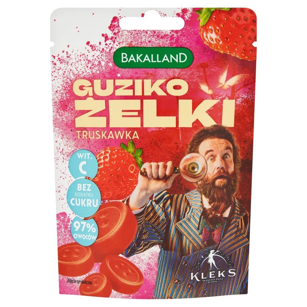 Bakalland Guziko Żelki truskawka 34 g