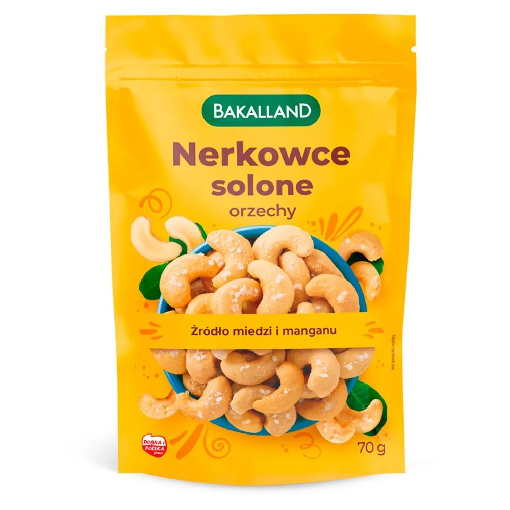 Bakalland Nerkowce orzechy solone 70 g