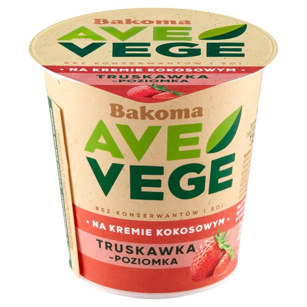 Bakoma Ave Vege Roślinny produkt kokosowy truskawka-poziomka 150 g