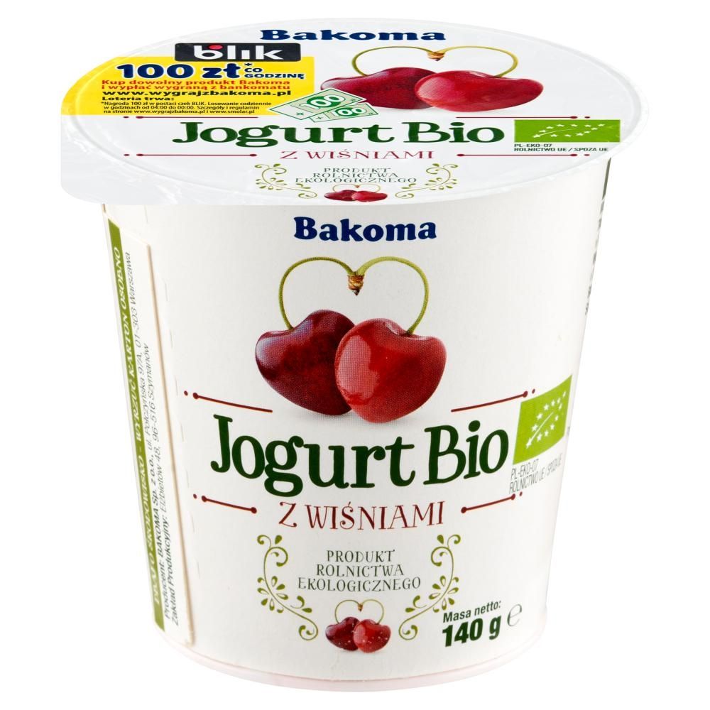 Bakoma Jogurt Bio z wiśniami 140 g