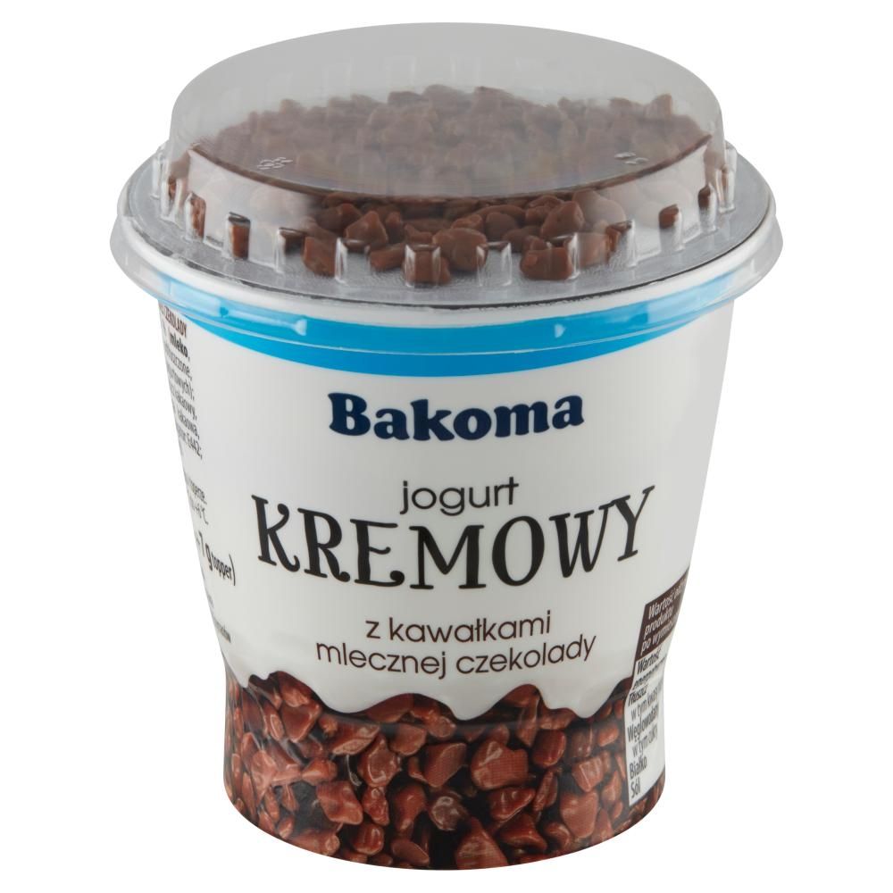 Bakoma Jogurt kremowy z kawałkami mlecznej czekolady 127 g