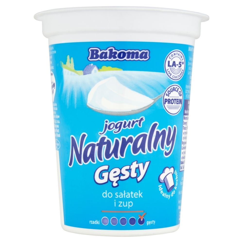 Bakoma Jogurt naturalny gęsty 390 g