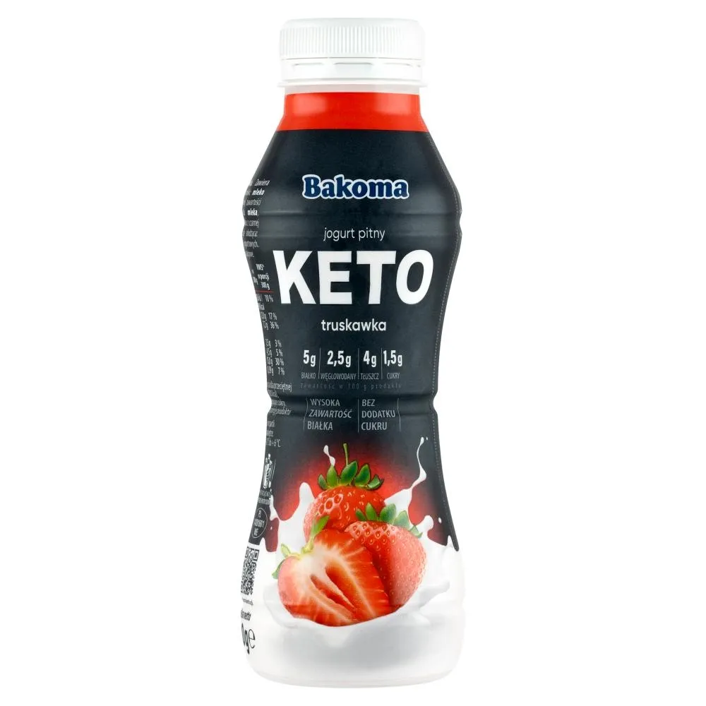 Bakoma Keto Jogurt pitny truskawka 300 g