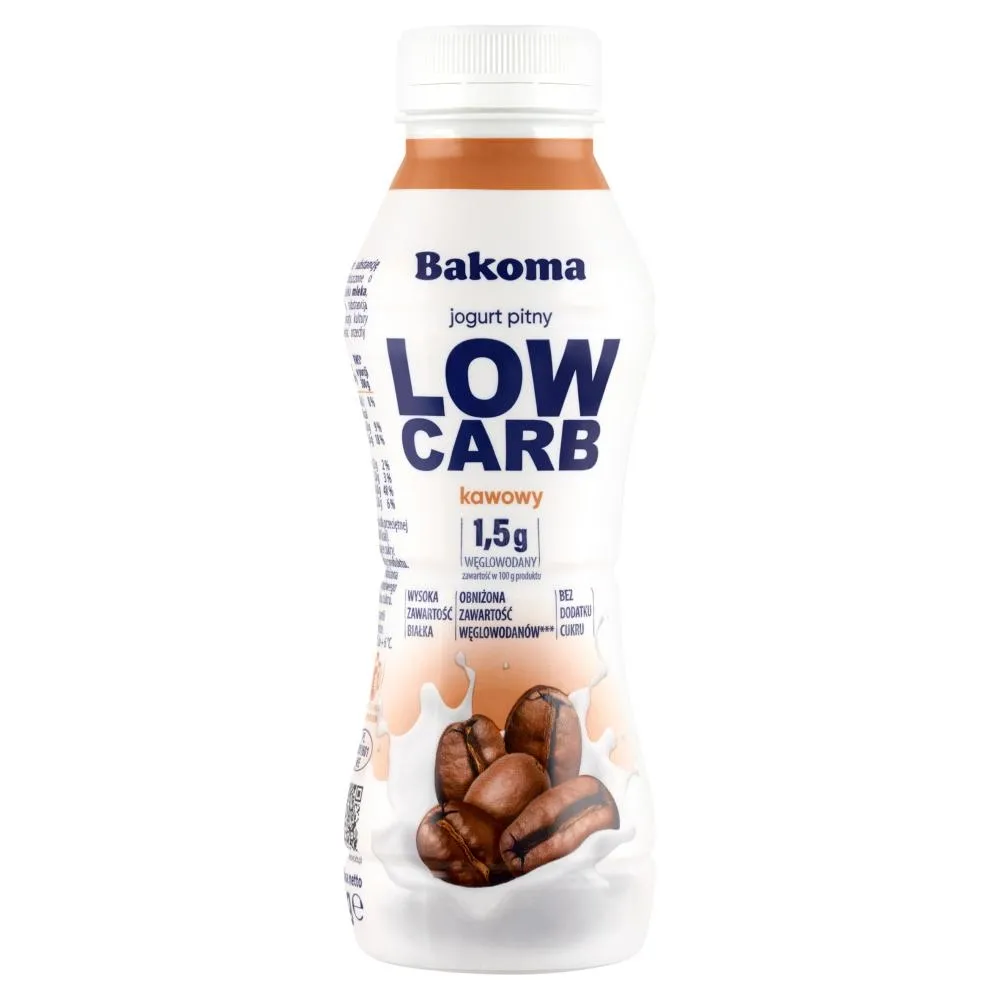 Bakoma Low Carb Jogurt pitny kawowy 300 g