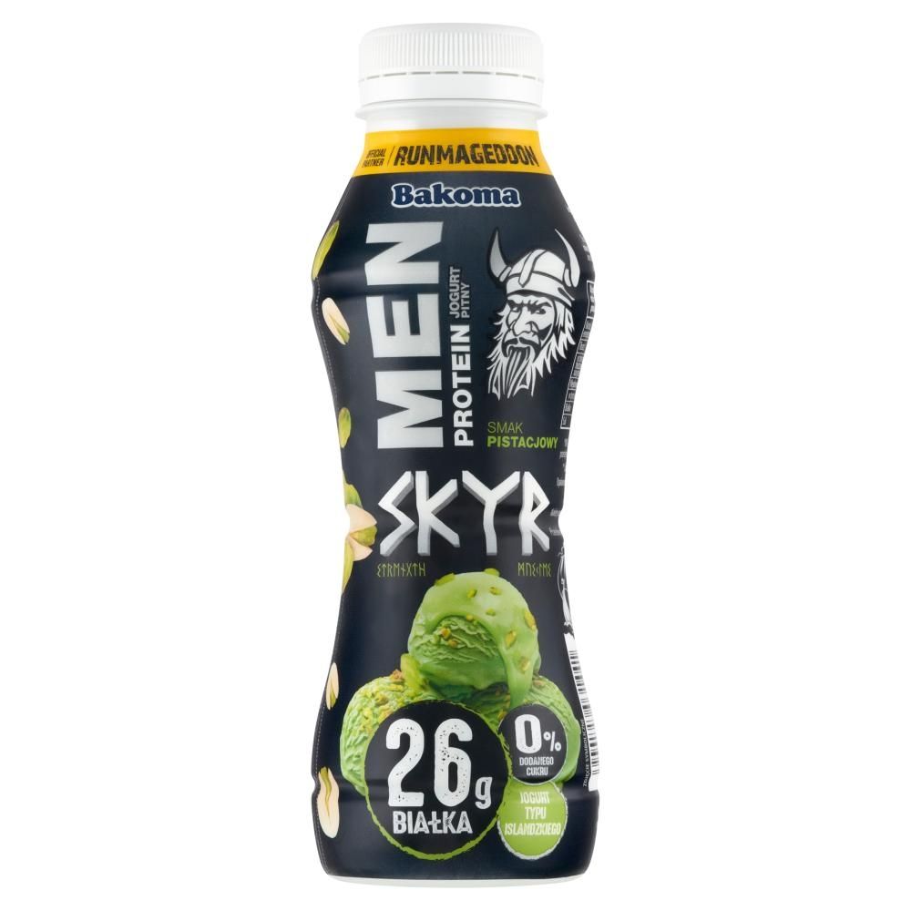 Bakoma Men Jogurt pitny skyr smak pistacjowy 300 g Zakupy online z dostawą do domu Carrefour pl