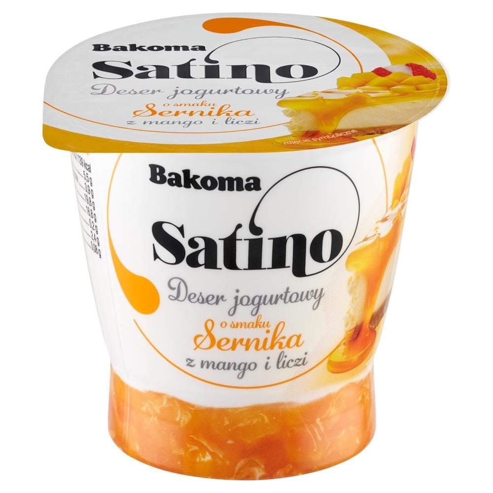 Bakoma Satino Deser jogurtowy o smaku sernika z mango i liczi 145 g