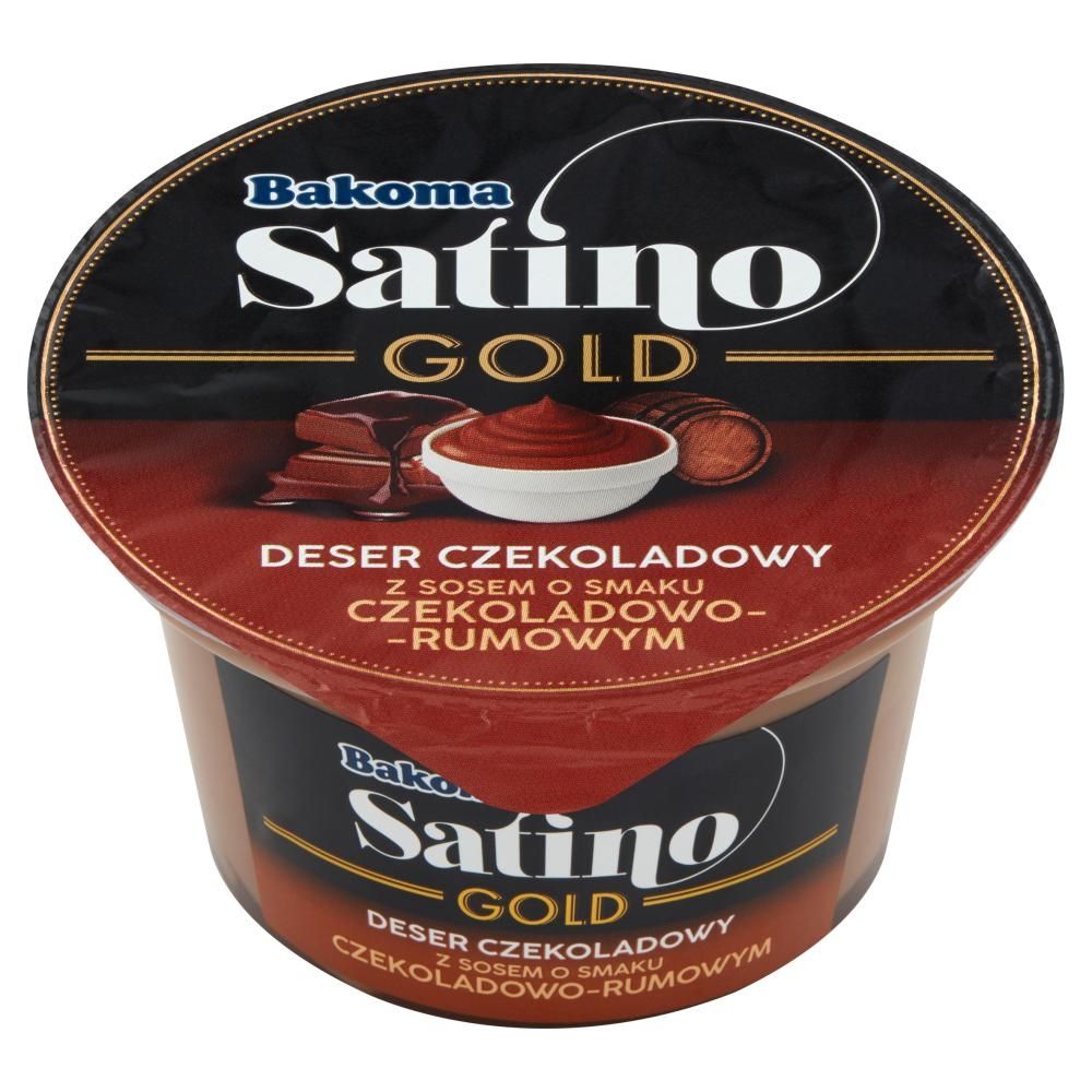 Bakoma Satino Gold Deser czekoladowy z sosem o smaku czekoladowo-rumowym 135 g