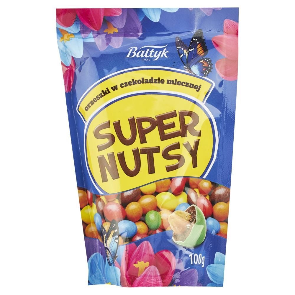 Bałtyk Super Nutsy Orzeszki w czekoladzie mlecznej 100 g