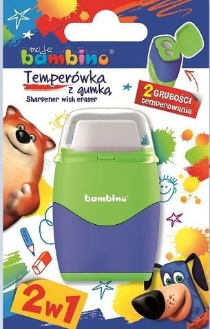 Bambino Temperówka z gumką 2w1