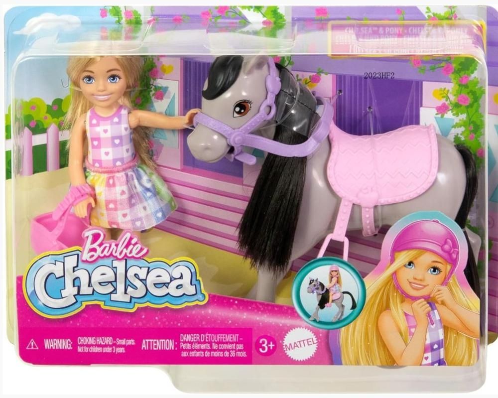 Barbie  Chelsea Lalka + kucyk