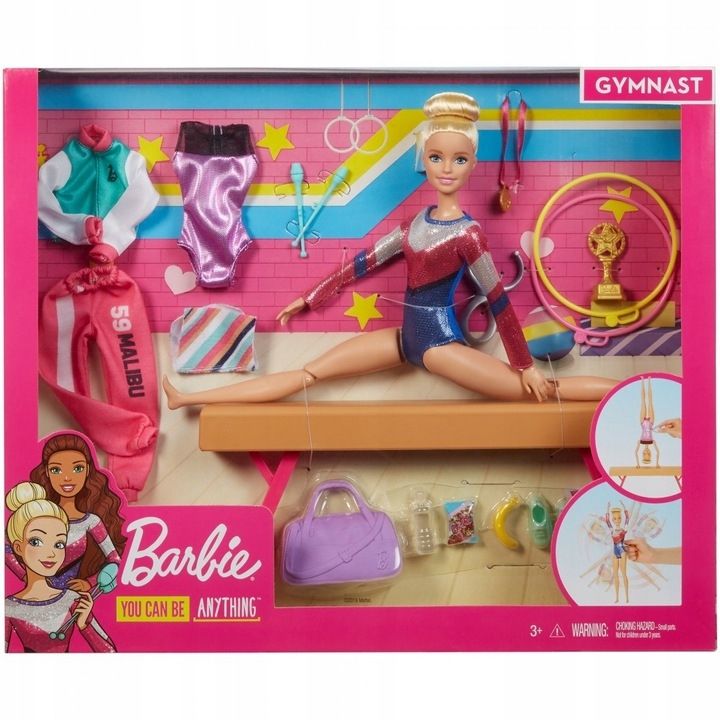 Barbie move lalka gimnastyczna zestaw akces gjm72