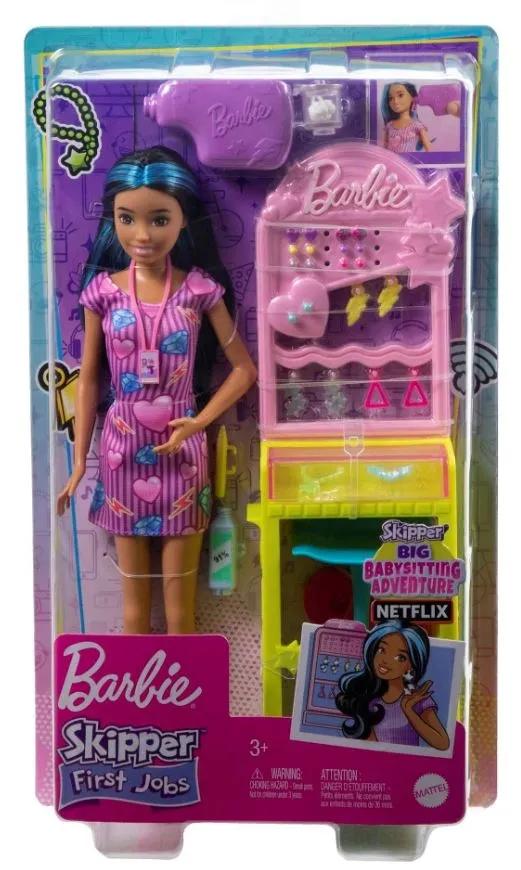 Barbie Skipper Pierwsza praca – Przekłuwanie uszu Zestaw do zabawy HKD78