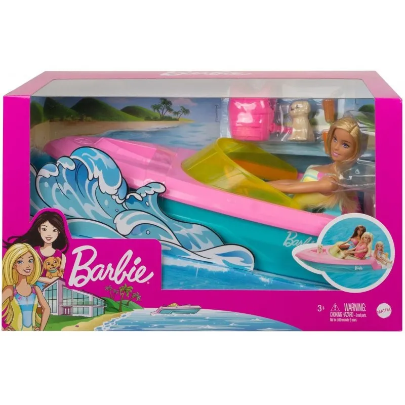 Barbie Motorówka + Lalka GRG30