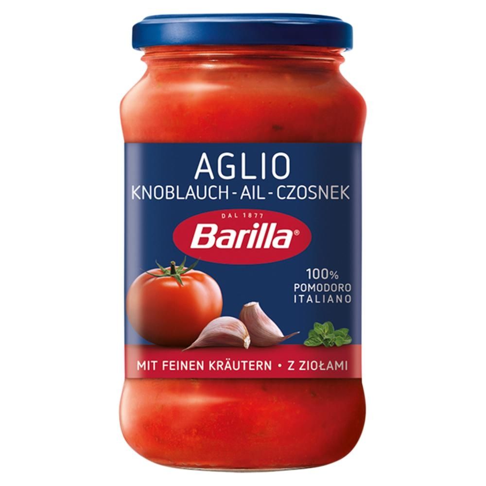 Barilla Aglio Sos pomidorowy z czosnkiem czerwonym winem i ziołami 400 g