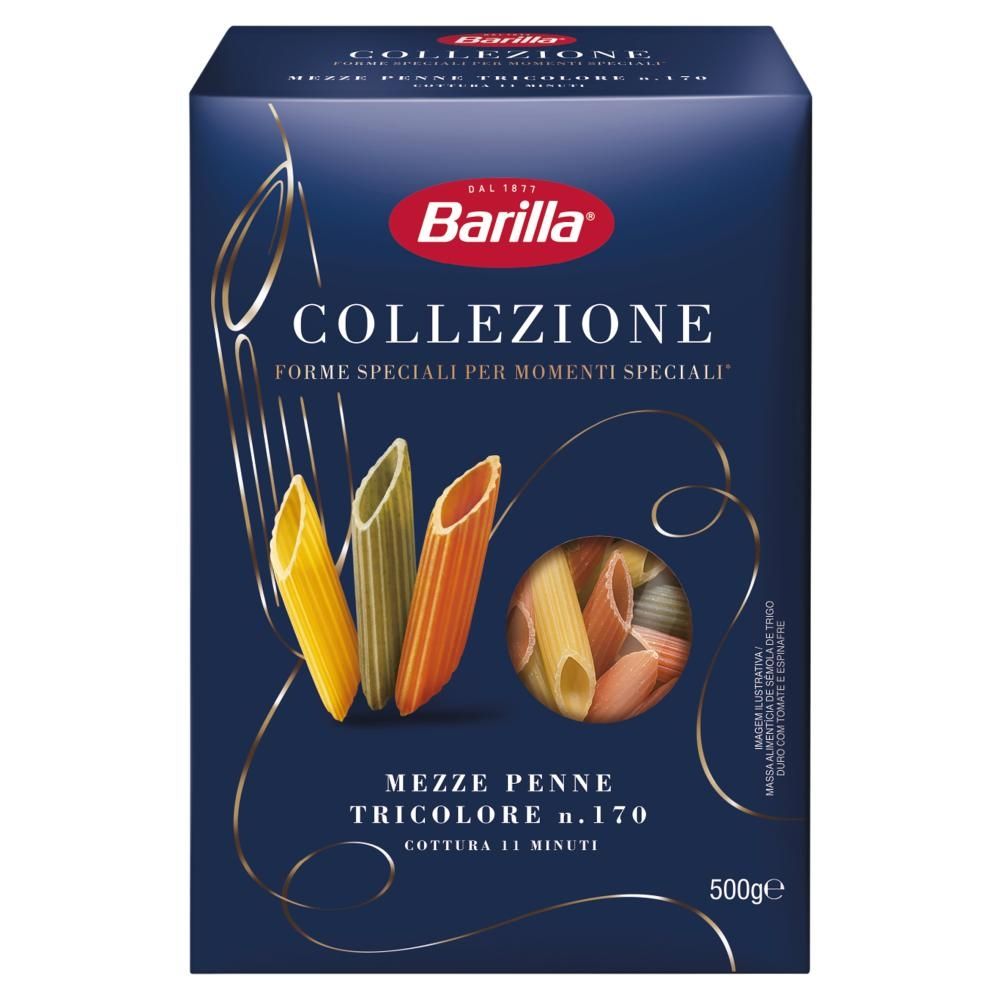 Barilla Collezione Mezze Penne Tricolore makaron z pszenicy durum 500 g