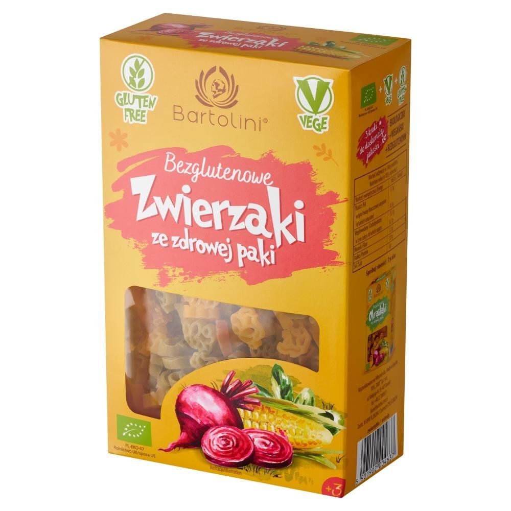 Bartolini Makaron bezglutenowe zwierzaki ze zdrowej paki zwierzątka 250 g