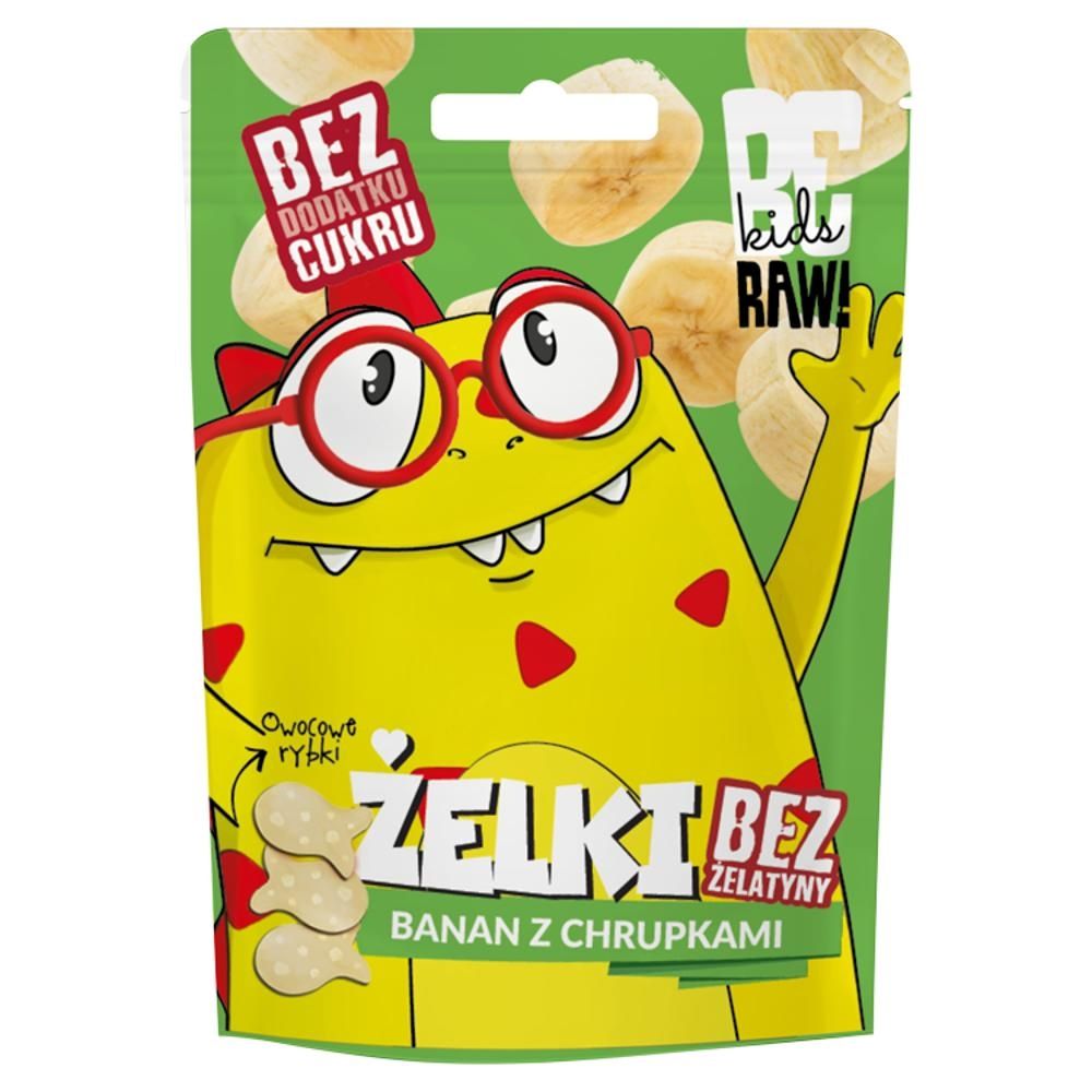 Be Raw! Kids Żelki banan z chrupkami 35 g