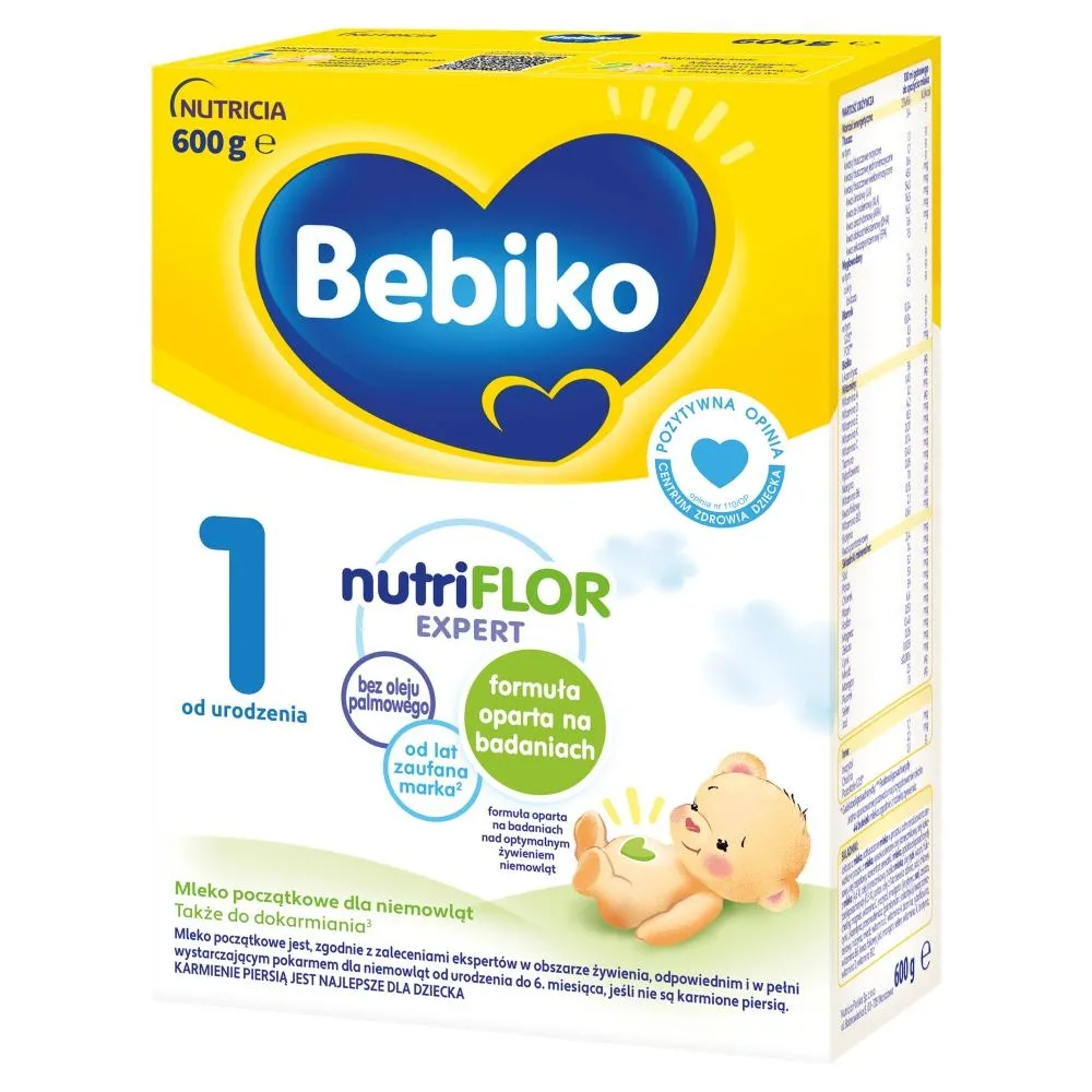 Bebiko 1 Mleko początkowe dla niemowląt od urodzenia 600 g