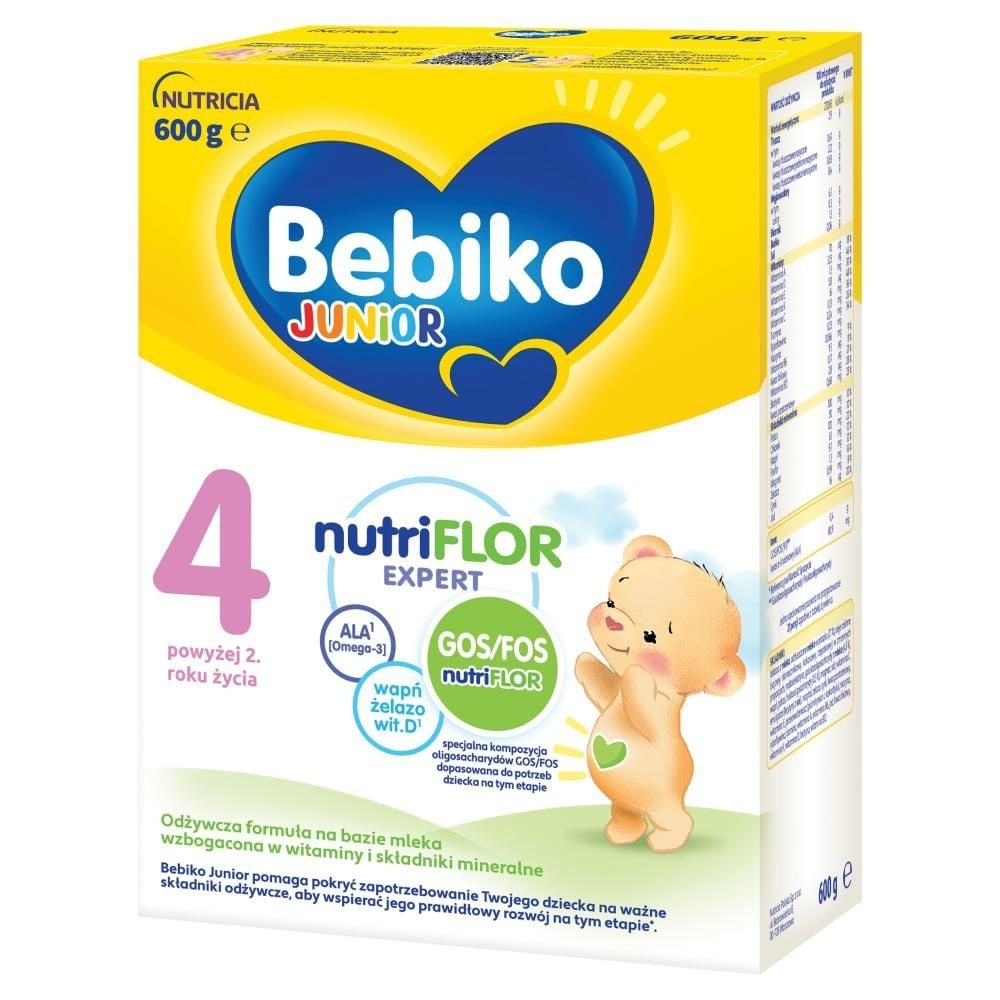 Bebiko Junior 4 Odżywcza formuła na bazie mleka dla dzieci powyżej 2. roku życia 600 g