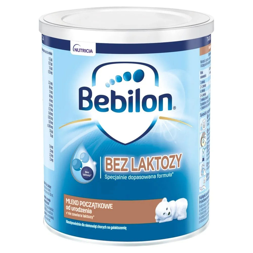 Bebilon Bez laktozy Mleko początkowe od urodzenia 400 g