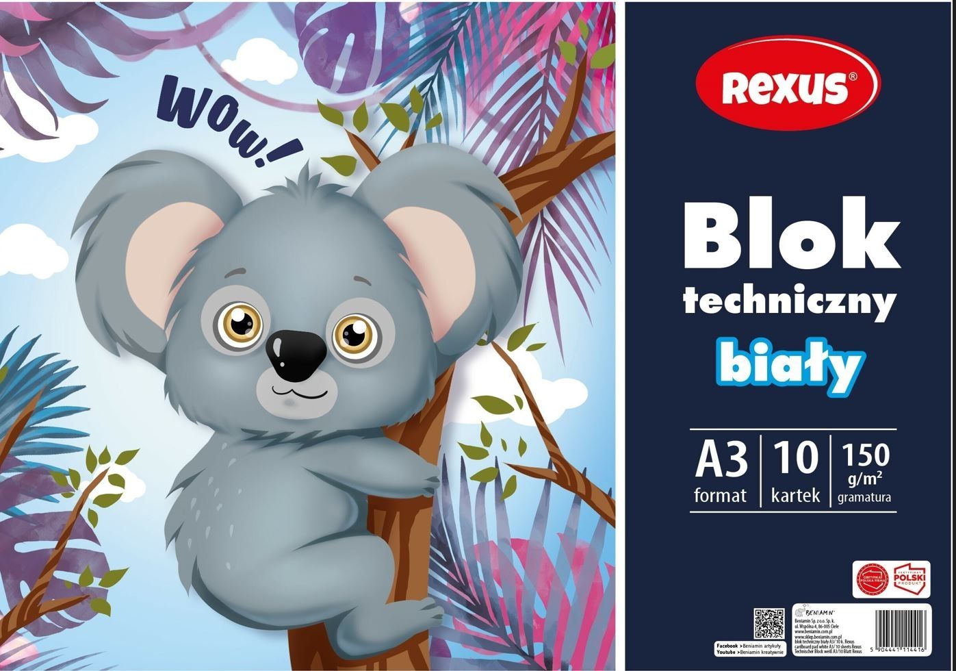 Beniamin Blok techniczny biały A3/10k 150 g