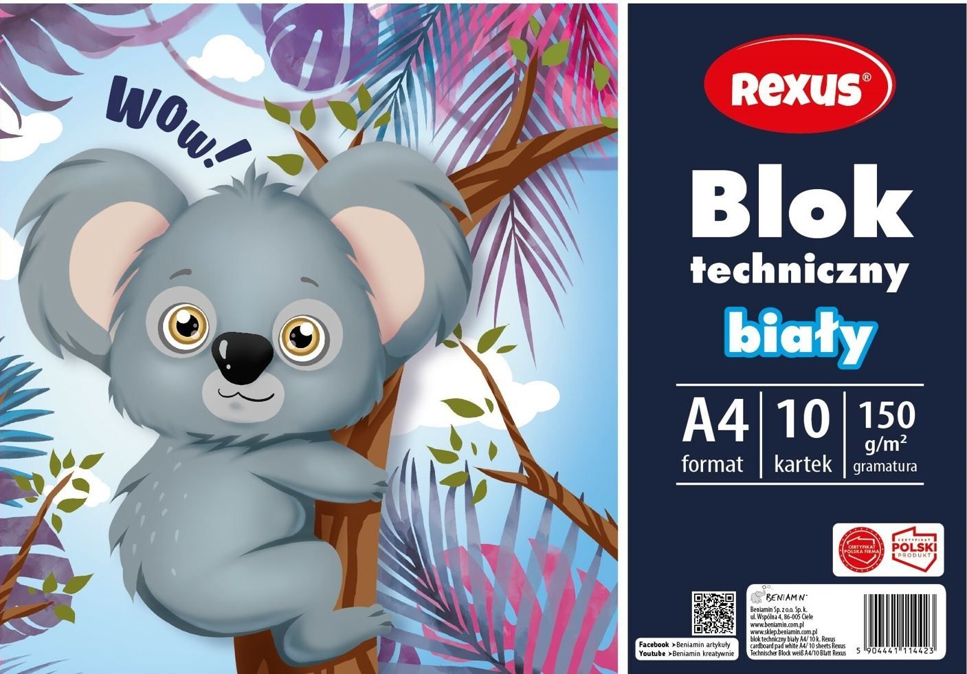 Beniamin Blok techniczny biały A4/10k 150 g